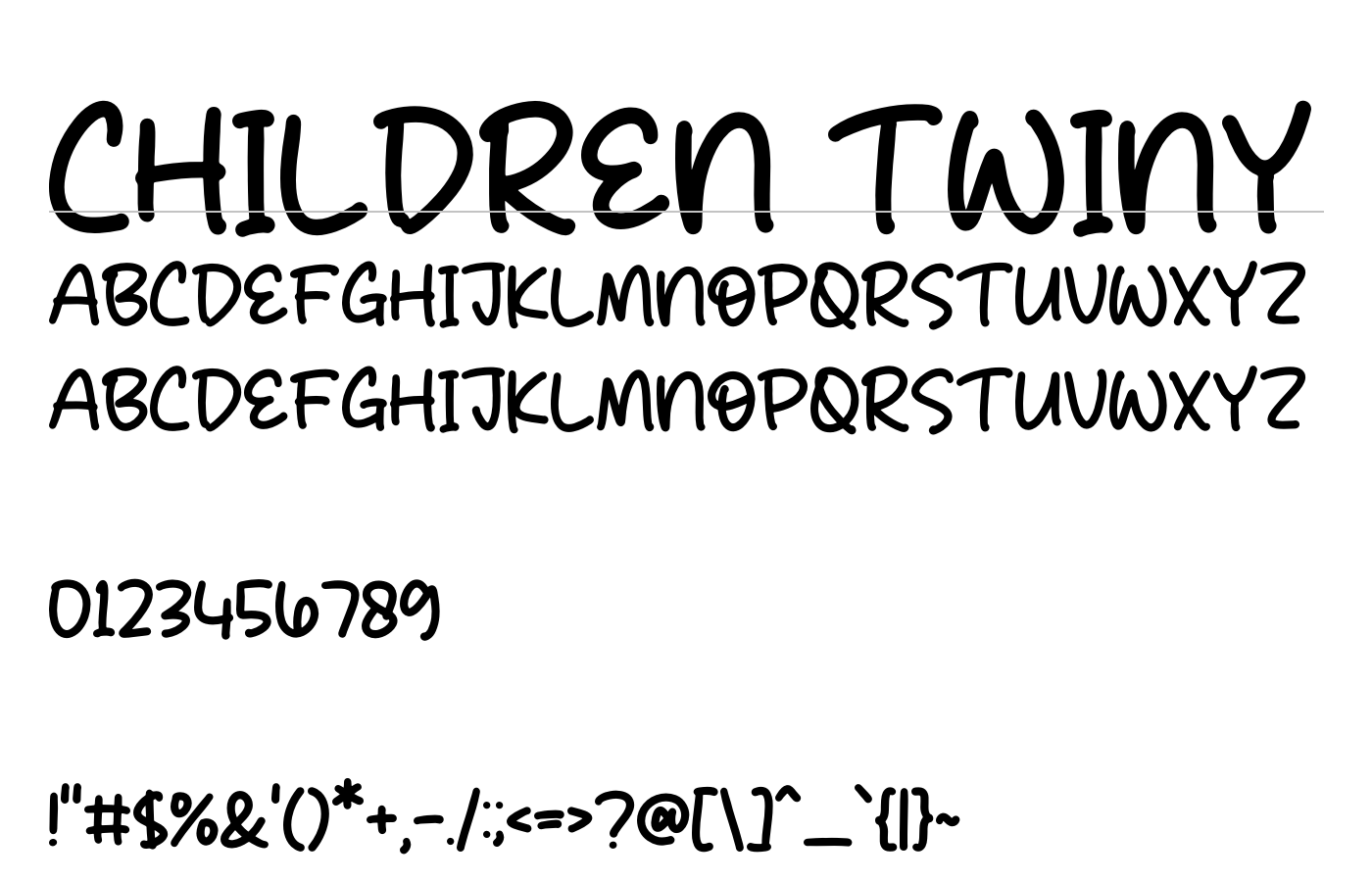 Children Twiny Font preview
