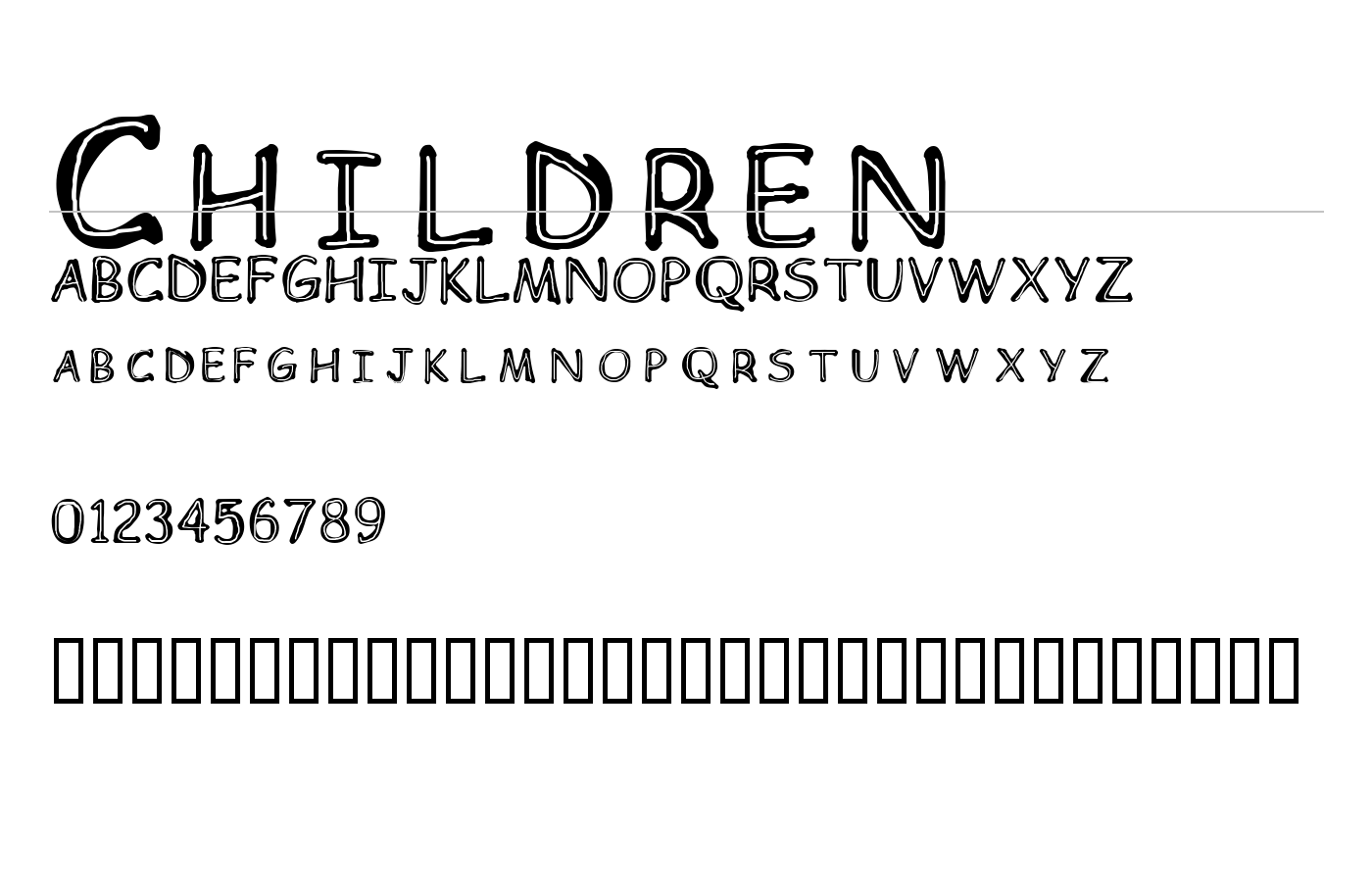 Children Font preview
