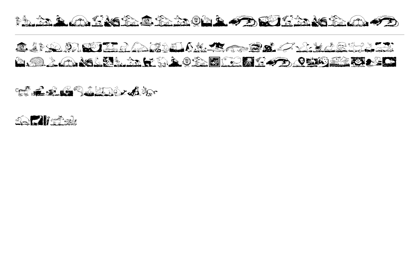 ChildrenAnimalsFriends Font preview