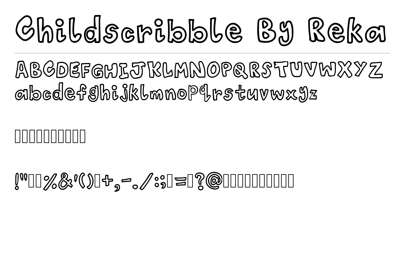 Childscribble By Reka Font preview