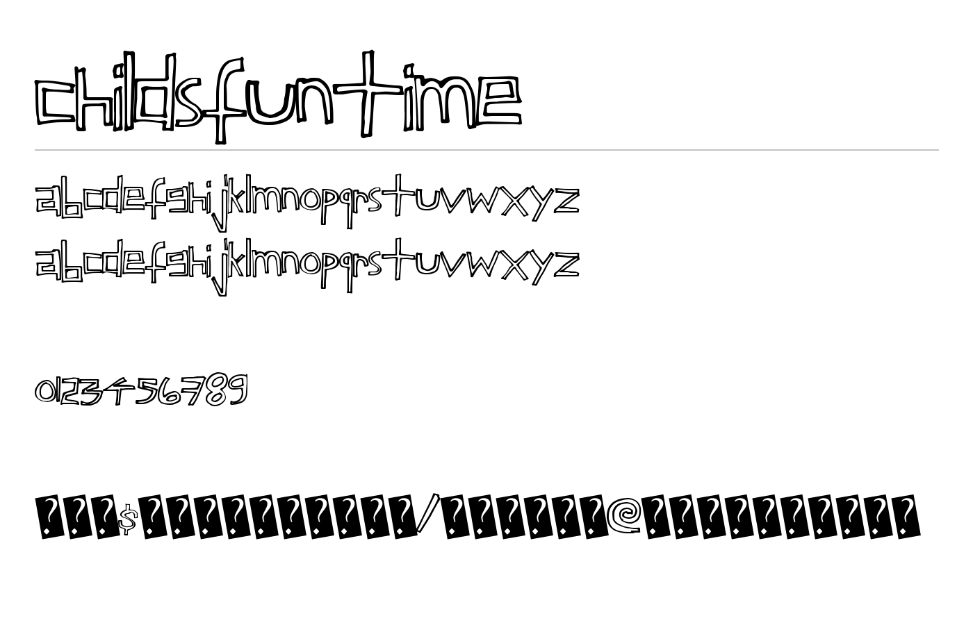 ChildsFuntime Font preview