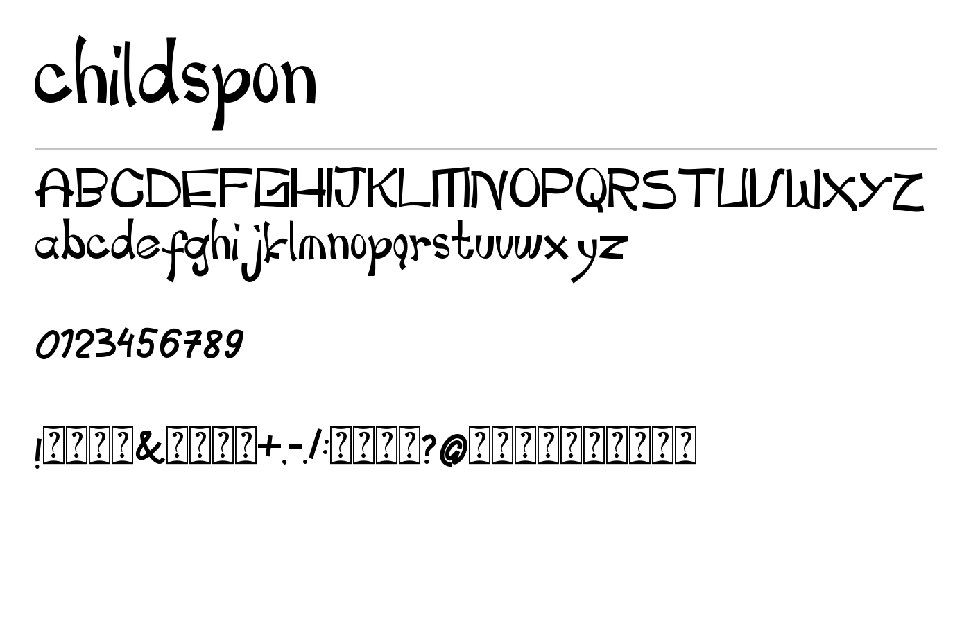 childspon Font preview