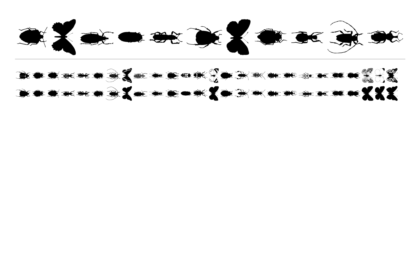 ChileanBugs Font preview
