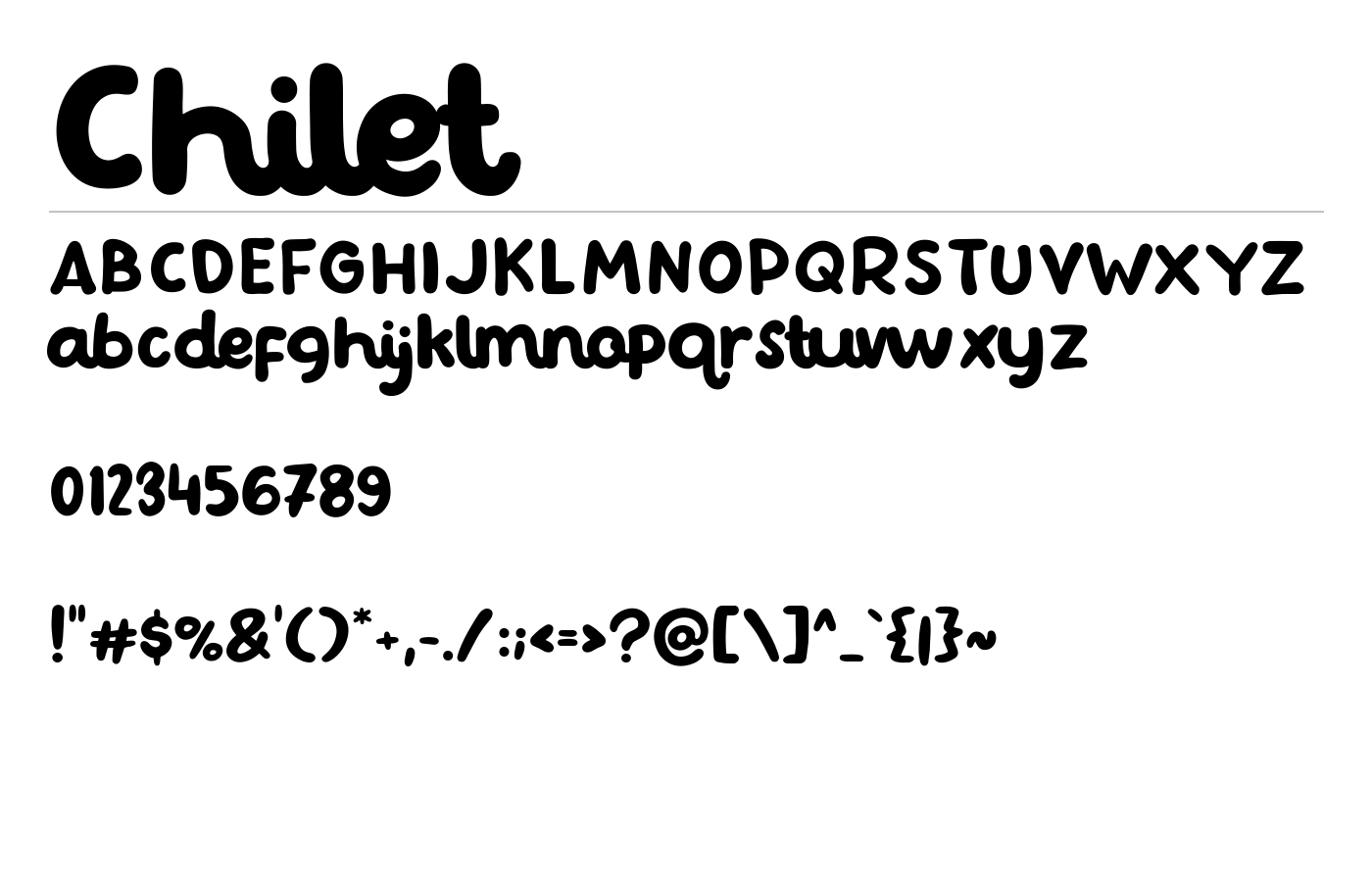 Chilet Font preview