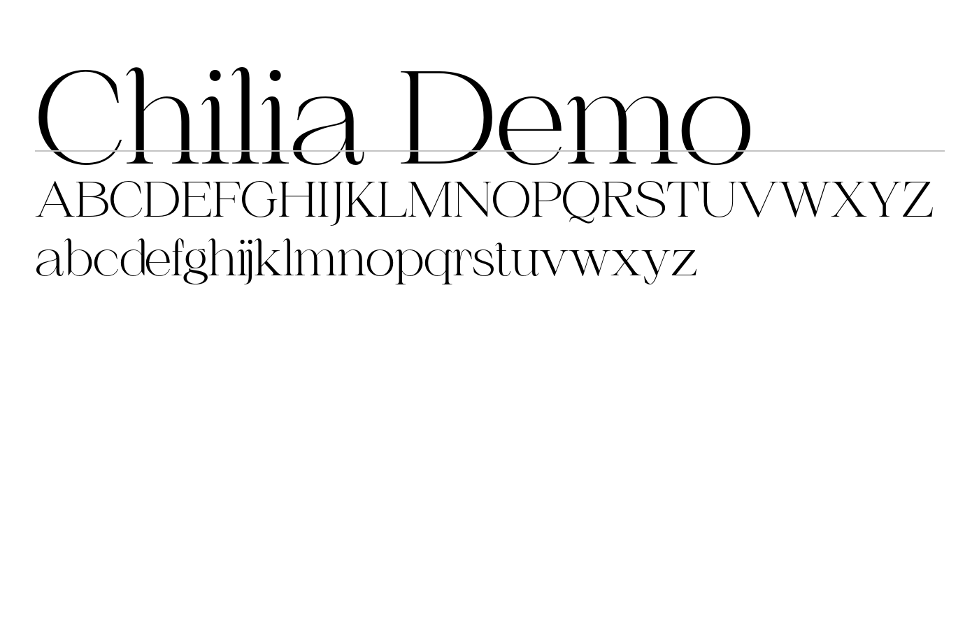 Chilia Demo Font preview