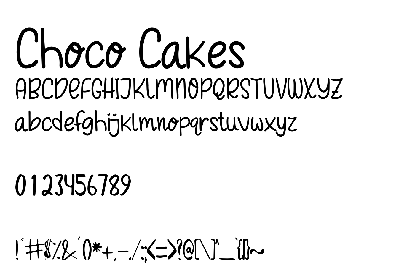 Choco Cake Font preview