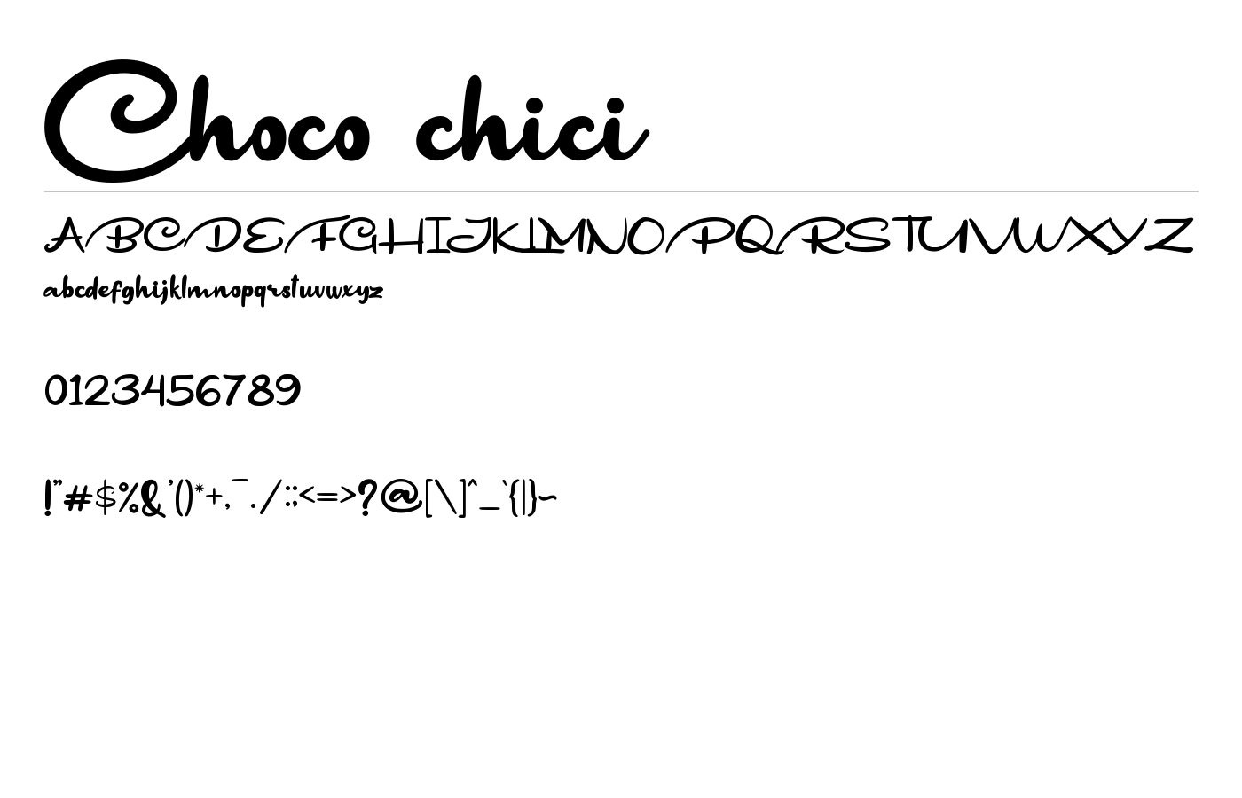 Choco Chici Font preview
