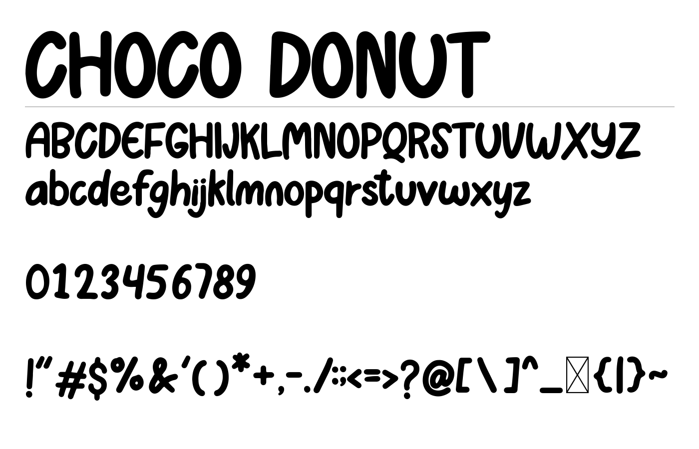 Choco Donut Font preview