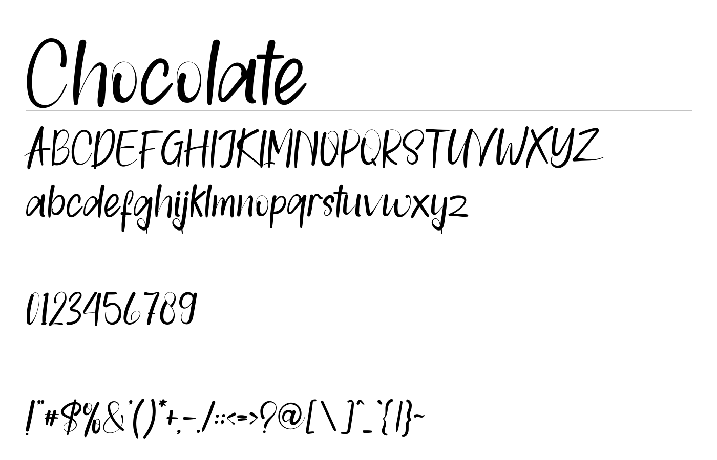 Hi In Font Chocolate Font Download for Free