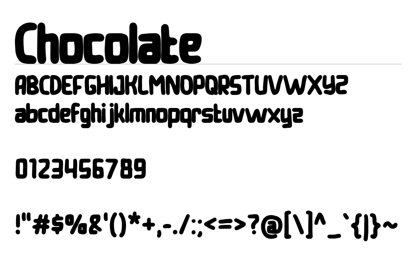 Hi In Font Chocolate Font Download for Free