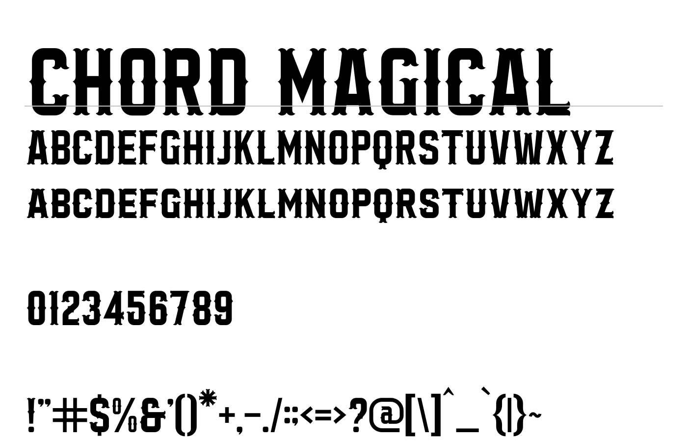 Chord Magical Font preview