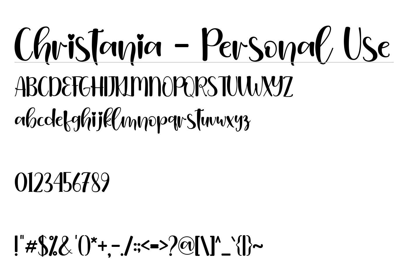 Christania Font preview