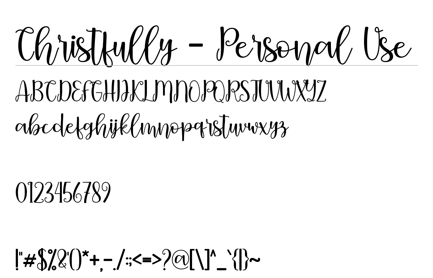 Christfully Font preview