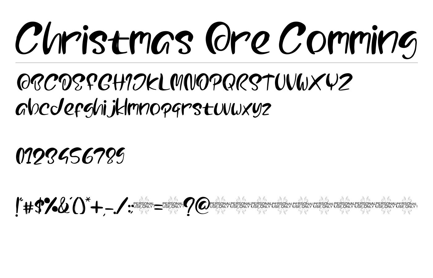 Christmas Are Coming Font preview
