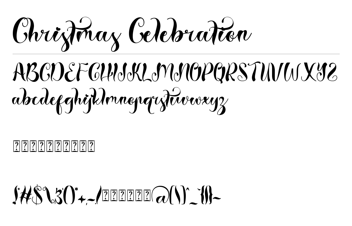 Christmas Celebration Font preview