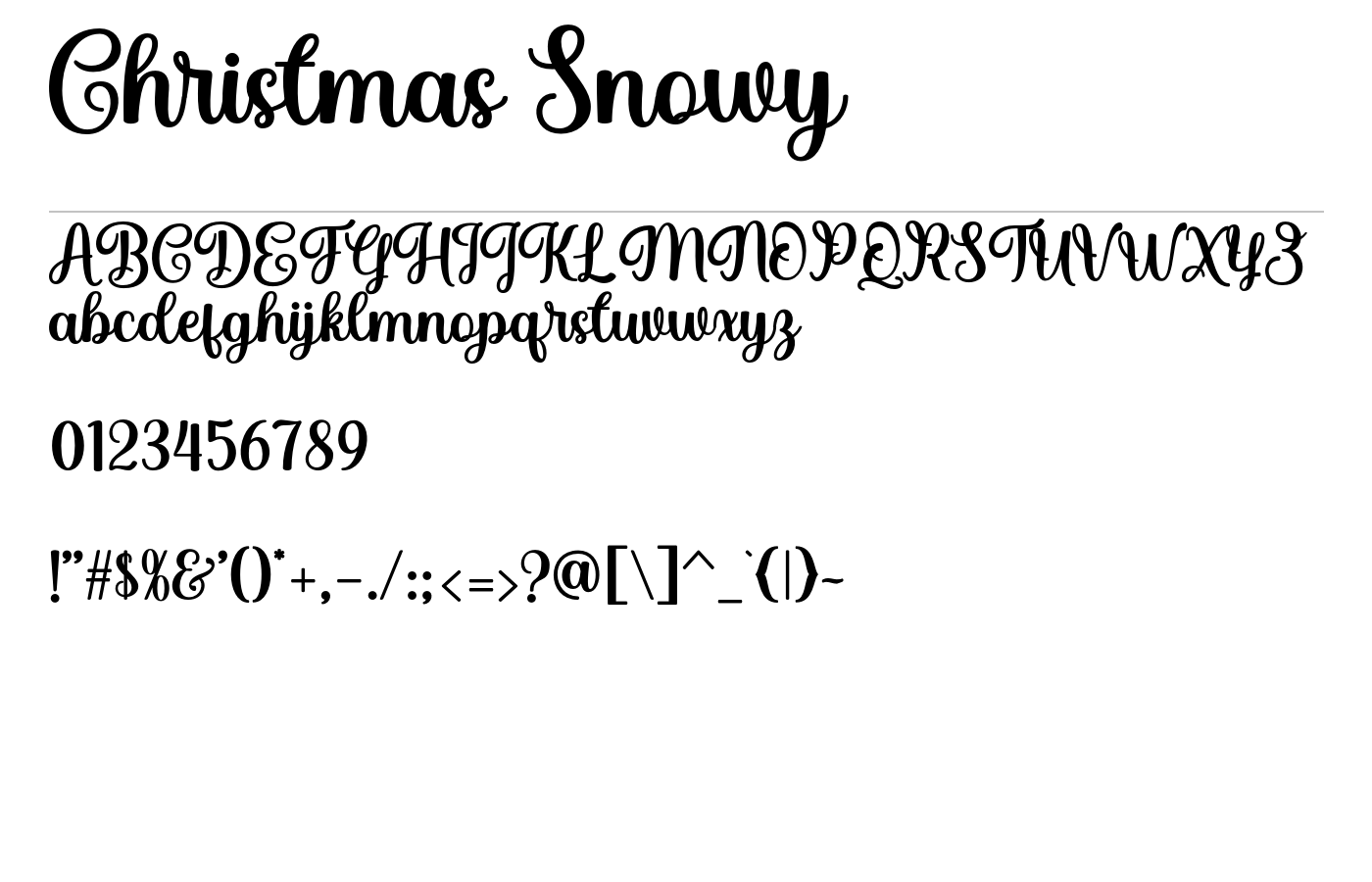 Christmas Snowy Font preview