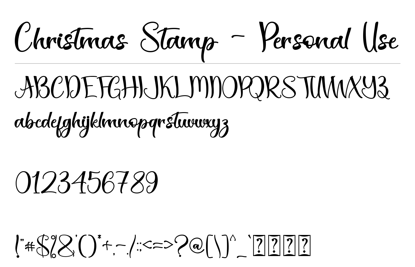 Christmas Stamp Font preview