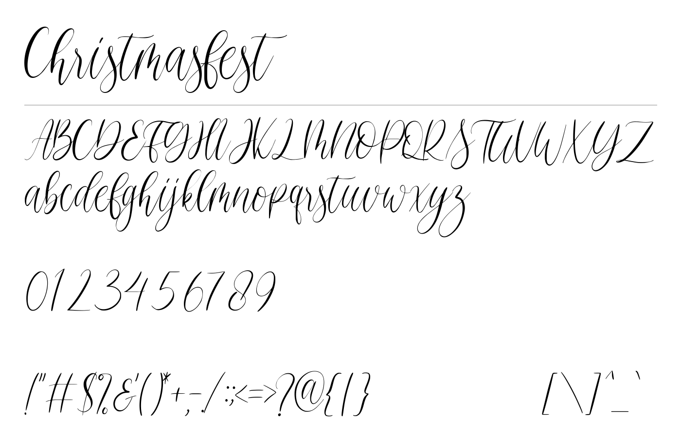 Christmasfest Font preview