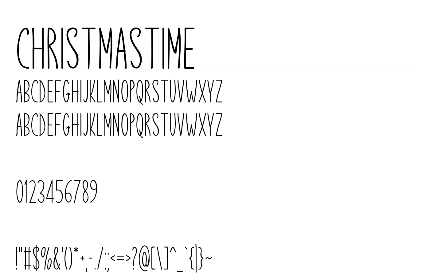 Christmastime Font preview