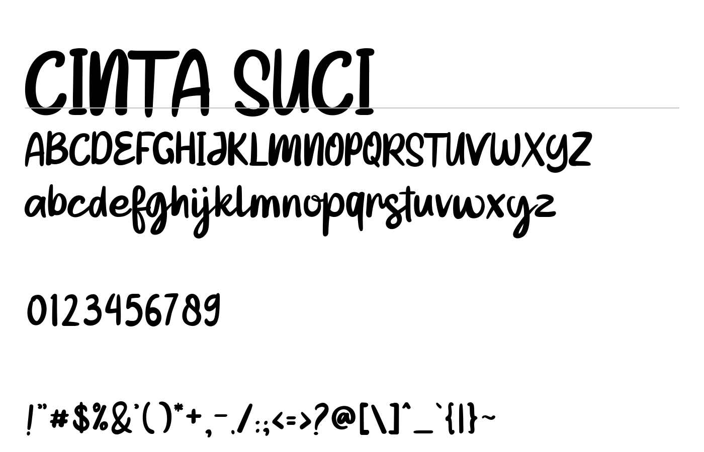 Cinta Suci Font preview