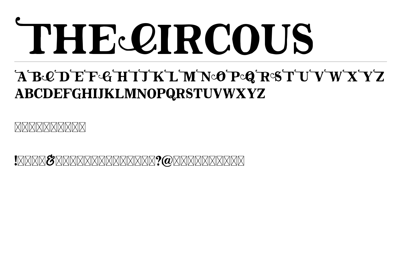 The Circous Font preview