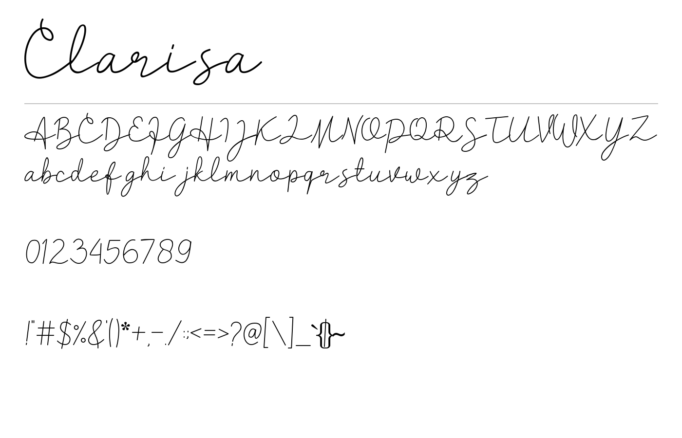 Clarisa Font preview