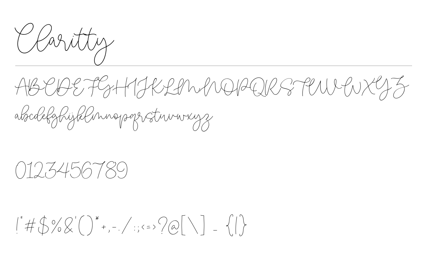 Claritty Font preview