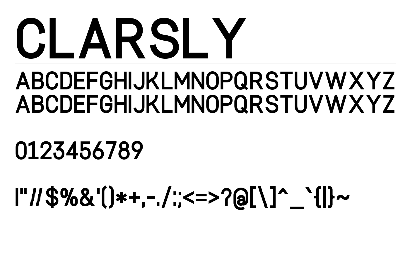 Clarsly Font preview