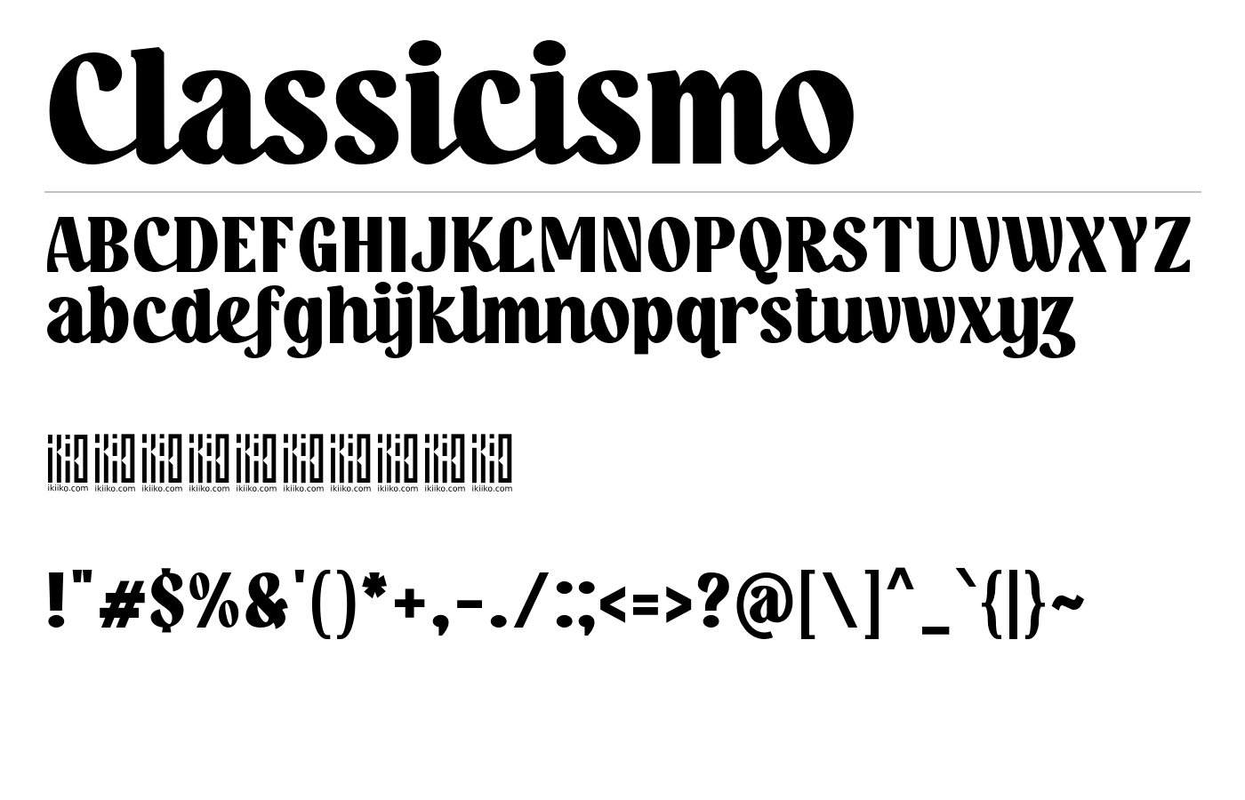 Classicismo Font preview