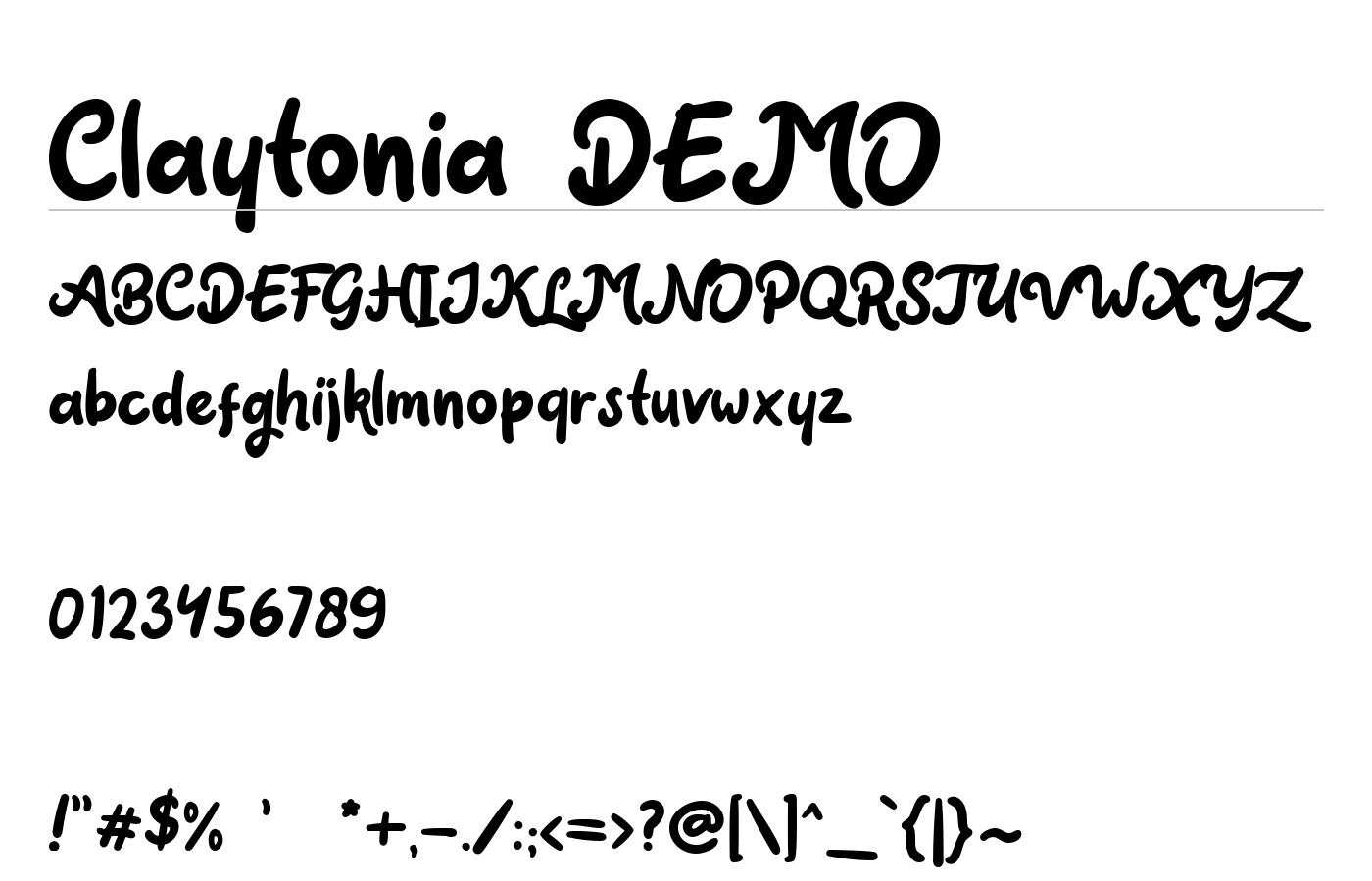 Claytonia Font preview