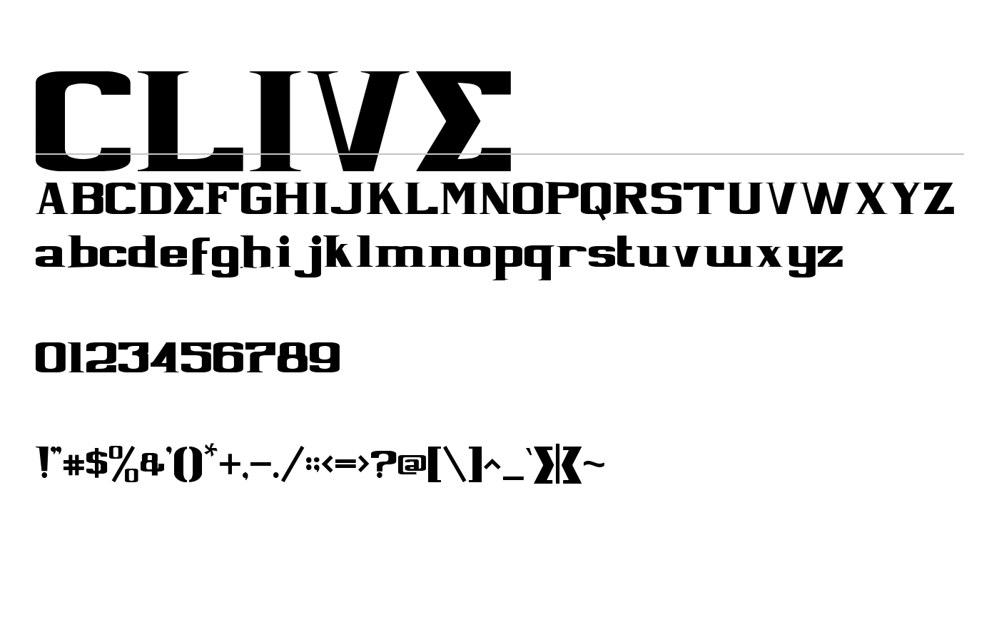 Clive Font preview