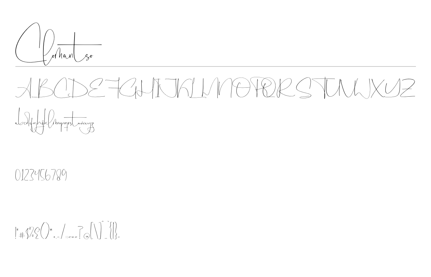 Clomantso Font preview