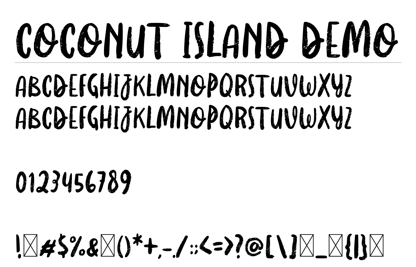Coconut Island Font preview