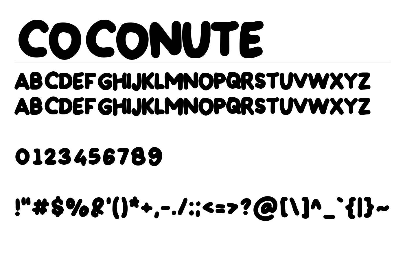 Coconute Font preview