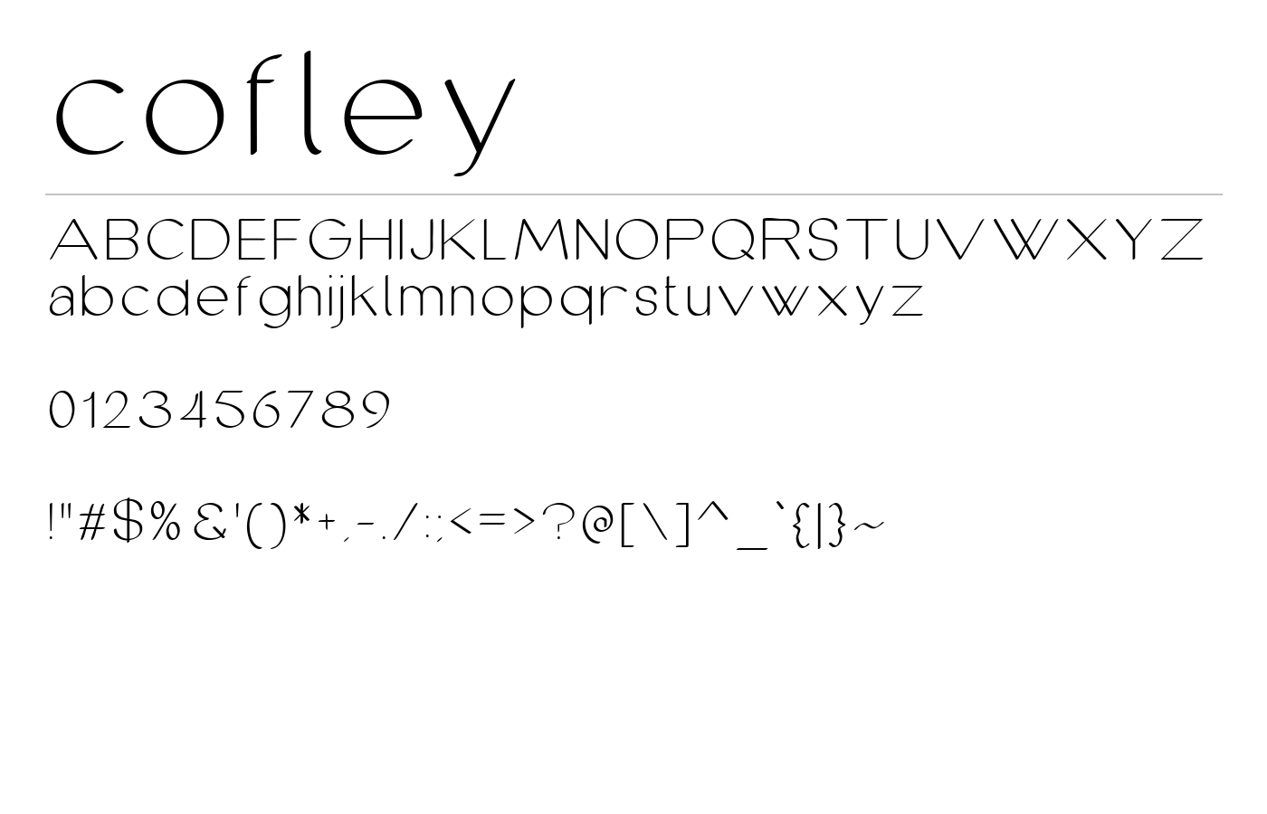 Cofley Font preview