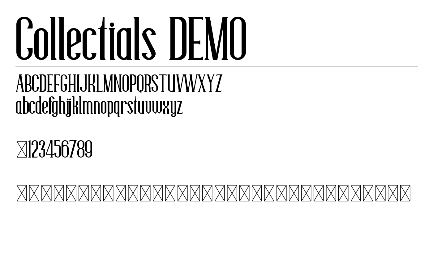 Collectials Classic Font preview