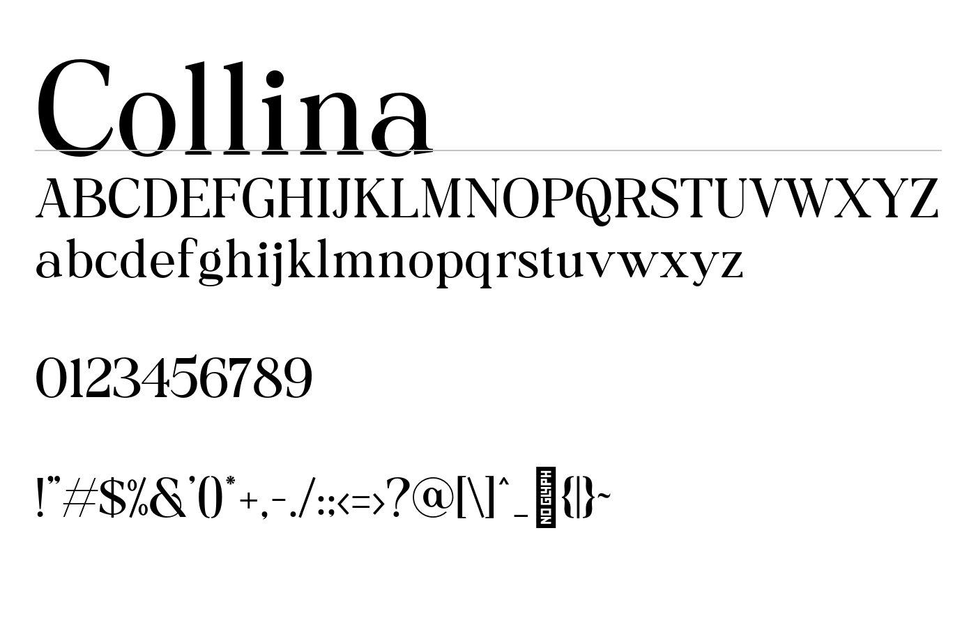 Collina Font preview
