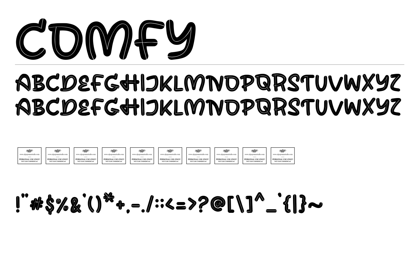 Comfy Font preview