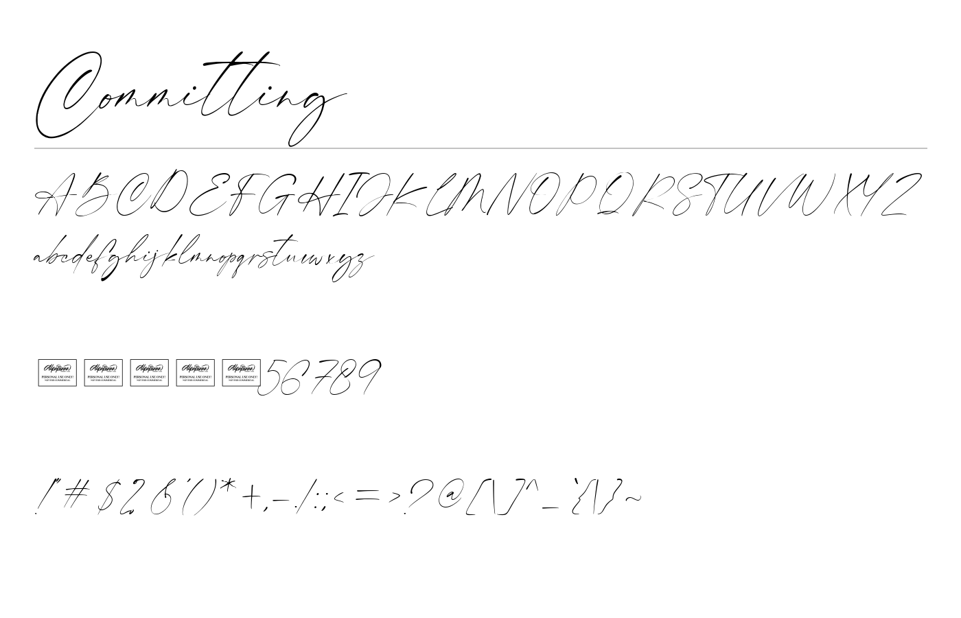 Committing Font preview