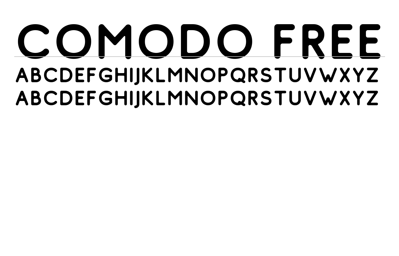 Comodo Font preview