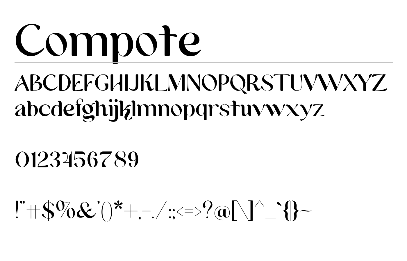 Compote Font preview
