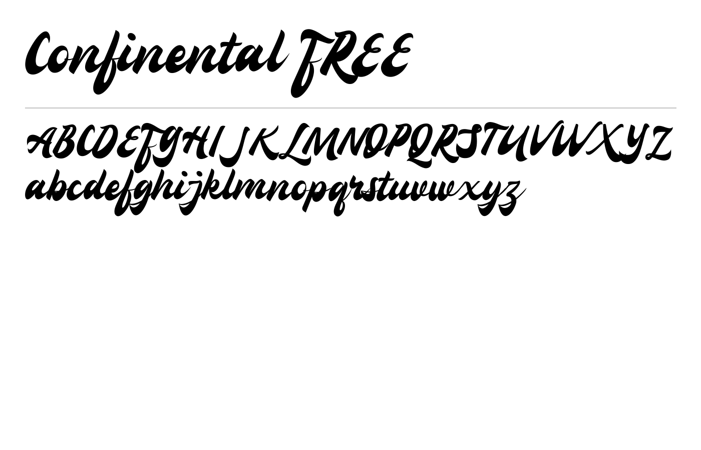 Confinental Font preview