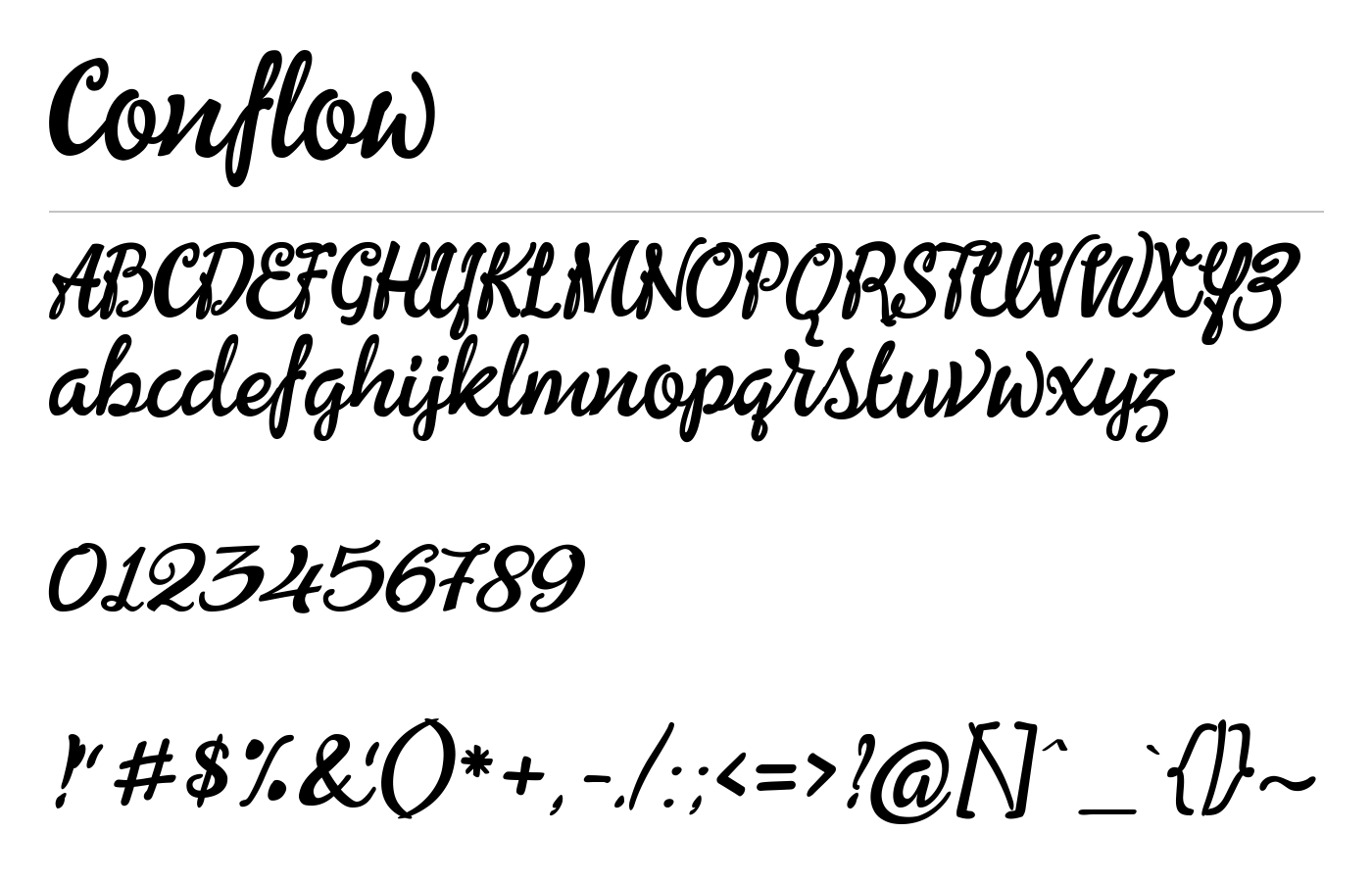 Conflow Typeface Font preview