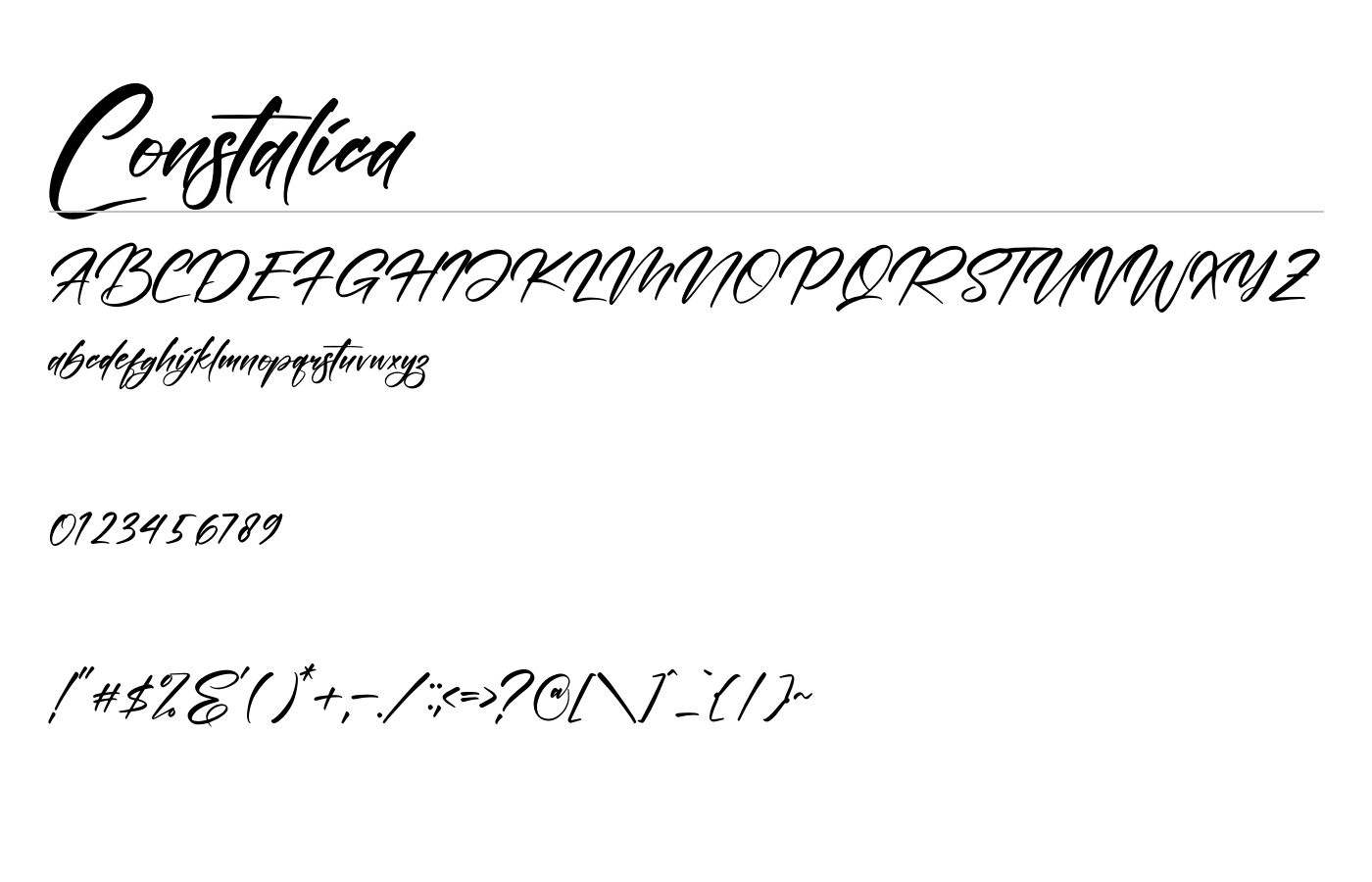 Constalica Font preview