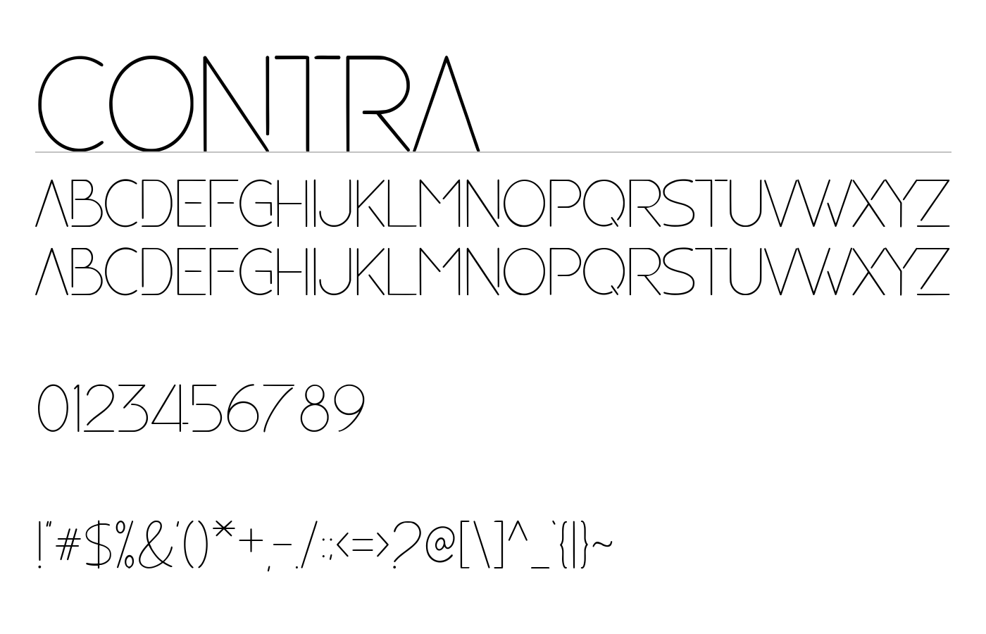 Contra Font preview