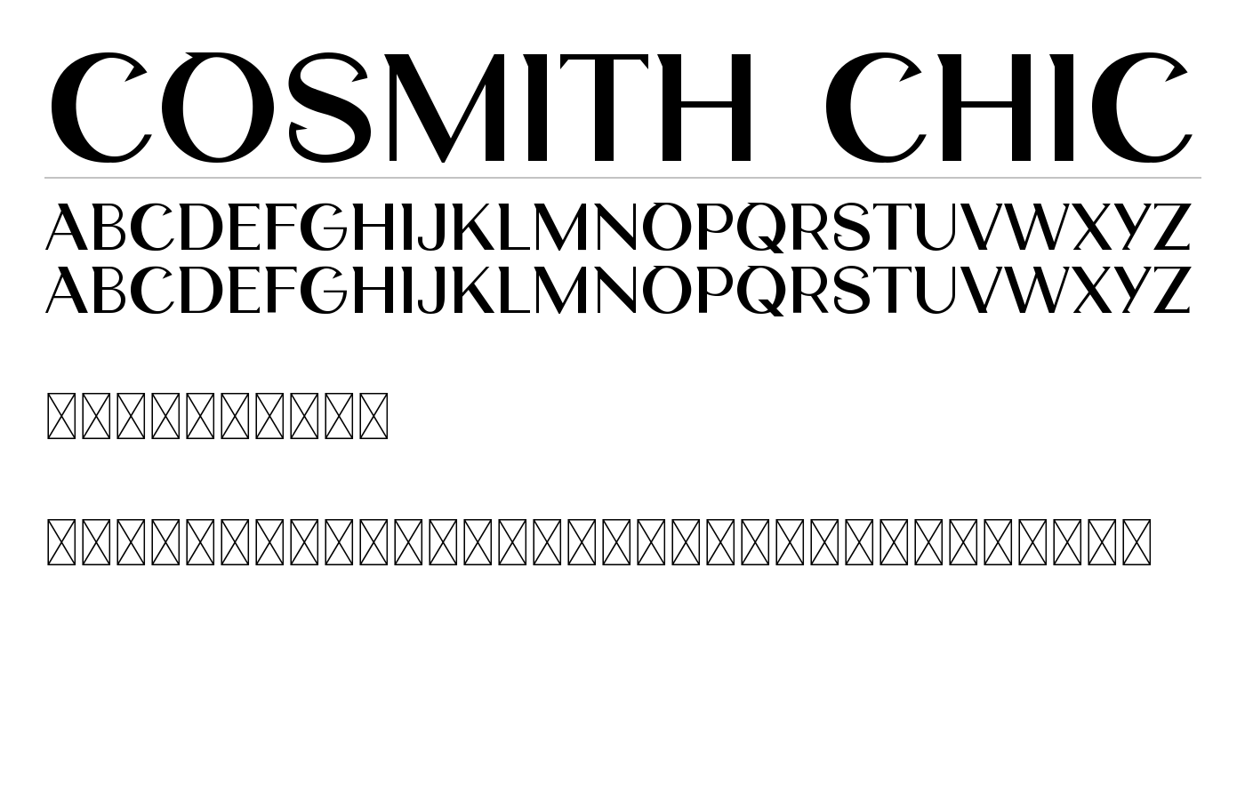 Cosmith Font preview