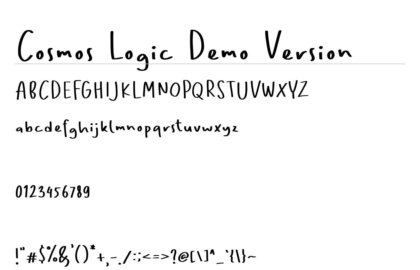 Cosmos Logic Font preview