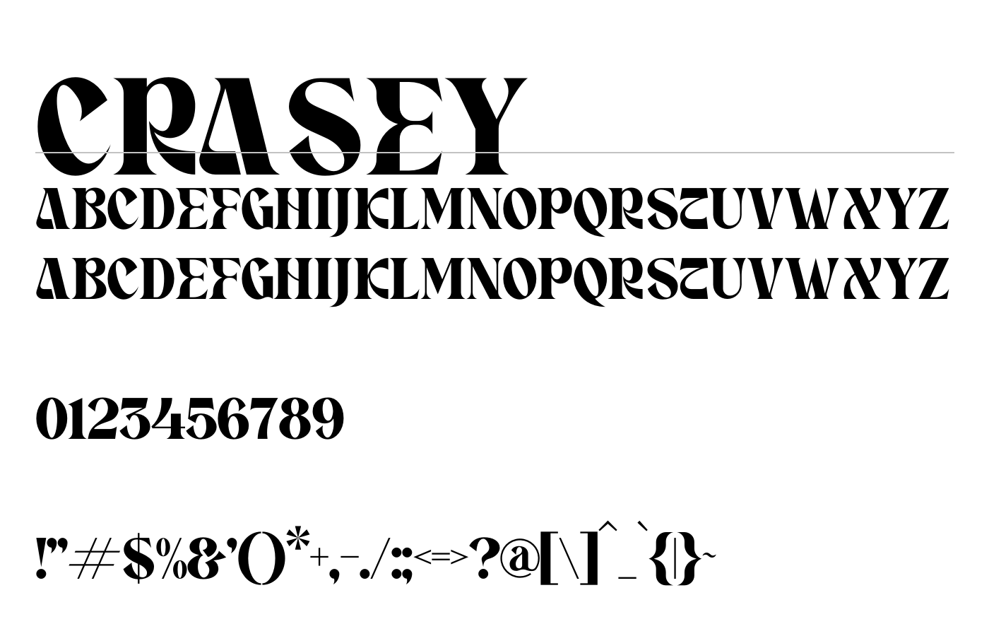 Crasey Font preview