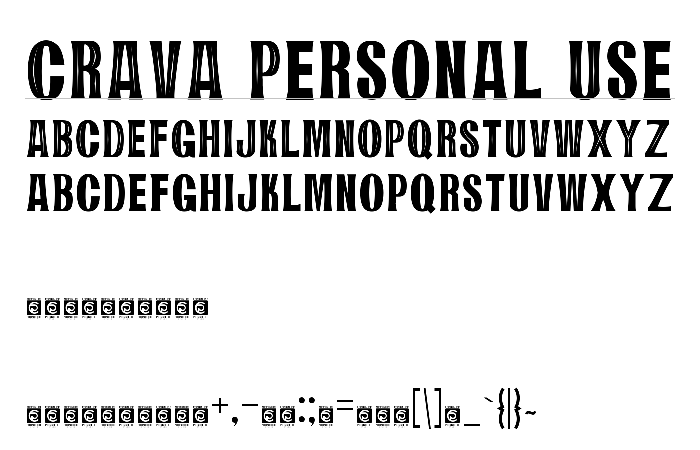 Crava Font preview