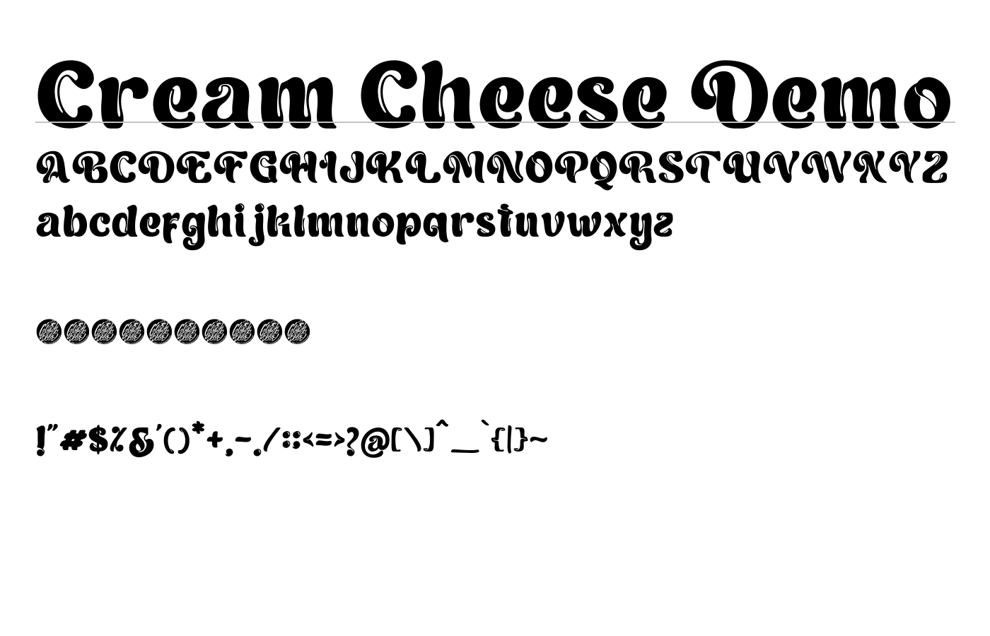 Cream Cheese Font preview
